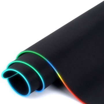 PODKŁADKA GAMINGOWA POD MYSZ KLAWIATURĘ 90X40CM PODŚWIETLANA LED RGB