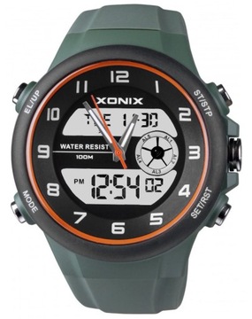 Duży Zegarek XONIX MULTI DualTime WR100m SPORT