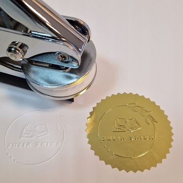 Сухой штамп 41 мм ВЫПУКЛЫЙ штамп Ваш логотип, рисунок, текст и графика