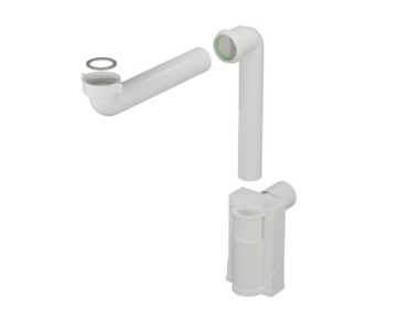 Умывальник click plug с переливом керамический белый настенный сифон