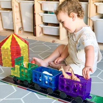 Накладки на магнитные блоки Dear 40 шт. Дорожный набор игрушек «Учись и выращивай»