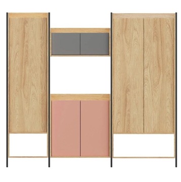 MOBIUS PINK WARDROBE 2D Модульная мебель для комнаты