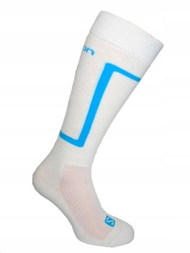 SALOMON ELIOS SKARPETY NARCIARSKIE CIEPŁE WEŁNA MERINO BIAŁE MODNE M 39-41