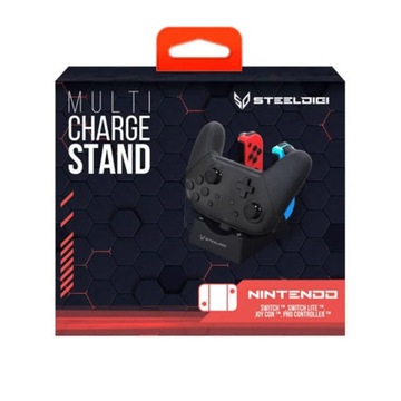 Stacja ładująca SteelDigi RED TEPEE do kontrolerów Nintendo Czarna