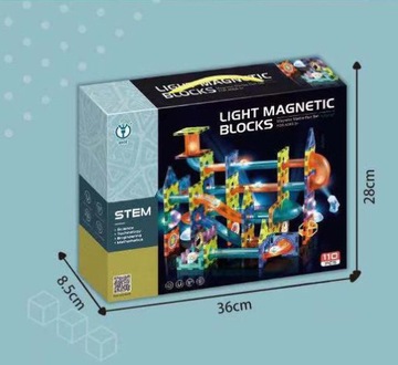 ОГРОМНЫЙ НАБОР МАГНИТНЫХ КОНСТРУКЦИОННЫХ БЛОКОВ СВЕТЯЩАЯСЯ ДОРОЖКА