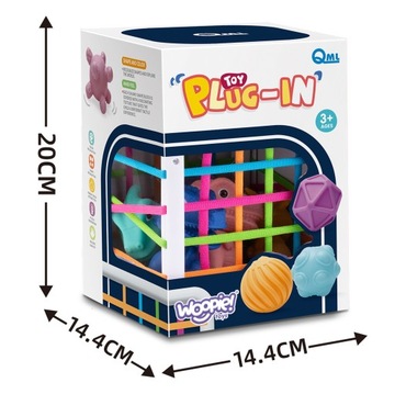 ГИБКИЕ ОБРАЗОВАТЕЛЬНЫЕ СЕНСОРНЫЕ КУБИКИ СОРТИРОВЩИК ДИНОЗАВРОВ 6 шт. ВУПИ