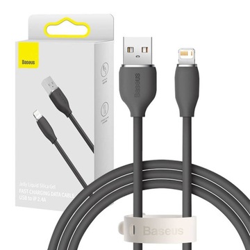BASEUS MOCNY KABEL DO IPHONE USB DO LIGHTNING SZYBKIE ŁADOWANIE 2.4A 1,2M