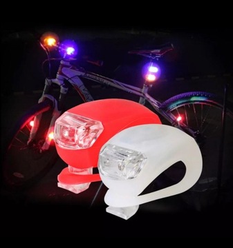 ЛАМПЫ ОСВЕЩЕНИЯ ВЕЛОСИПЕДА 2 СВЕТОДИОДНЫЕ ПЕРЕДНЯЯ ВЕЛОСИПЕДНАЯ НАБОР 2 ШТ.