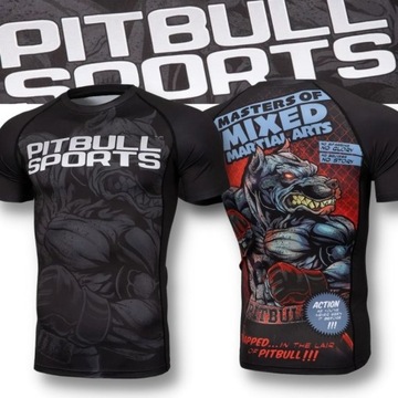 Koszulka PIT BULL kompresyjna RASHGUARD pitbull