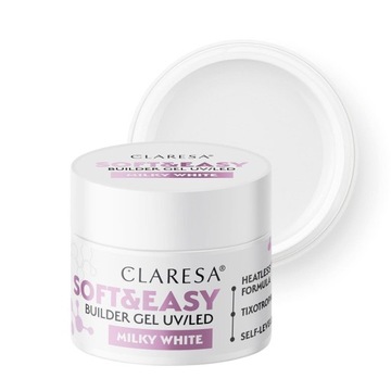 Żel Do Paznokci BIAŁY CLARESA 12g MLECZNY