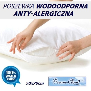 Poszewka Hypoalergiczna Przeciw-Bakteryjna 70x50cm
