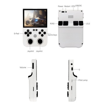 Портативная игровая консоль XU10 Retro, экран IPS 3,5 дюйма, серый, 128 ГБ