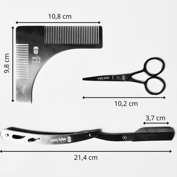 Сердитая борода набор для косметолога Razor Brush Hets ножницы