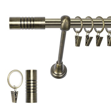 KARNISZ METALOWY FI 19 POJEDYNCZY 160 CM METAL