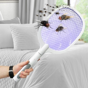 ELEKTRYCZNA ŁAPKA NA MUCHY PACKA NA OWADY KOMARY RAŻĄCA PRĄDEM LAMPA UV