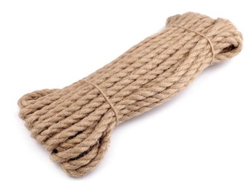 LINA JUTOWA żeglarska kręcona sznur 8mm 10 METRÓW