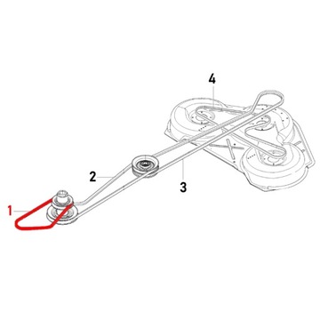 Pasek 535488601 silnik-skrzynia Husqvarna Rider PRO 18 AWD, PROFLEX 21 AWD