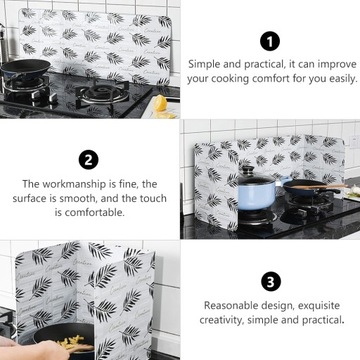 Стенка для защиты от брызг жира, масляная крышка. Газовая плита.