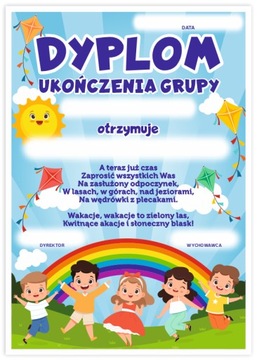 Dyplom Ukończenia Grupy Przedszkolnej (A4)