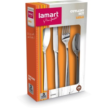 Komplet sztućców Lamart LT5002 Leila 24 el.