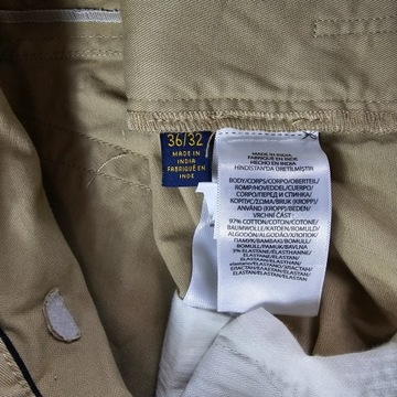 Spodnie Bawełniane Chinos RALPH LAUREN Casual Męskie Eleganckie 36x32