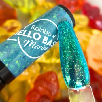 Гибридная база для ногтей Claresa Rainbow Jello Base с морскими частицами 5г