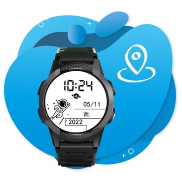 Умные часы CALMEAN Hoop 4G GPS IP67, черные часы