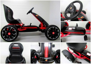 GOKART G6 ABARTH С ПЕДАЛЬЮ, КОЛЕСА ИЗ ПЕНЫ ЭВА, ТОРМОЗ