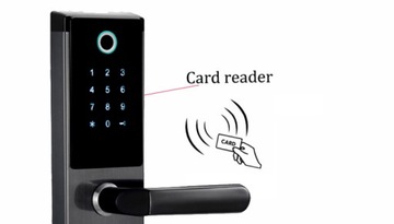 Замок дверной с кодовой ручкой - код, RFID, биометрия