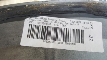 Накладка на крыло P задняя AUDI A6 C8 ALLROAD 4K9853818