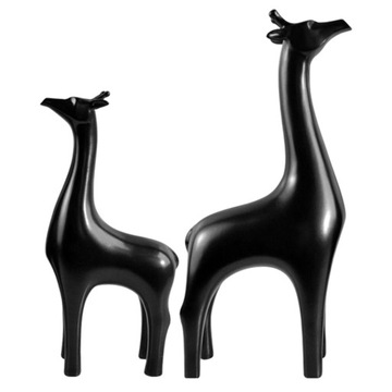 2x Nordic para jeleń statua rzemiosło Feng Shui zwierząt szczęście rzemiosł