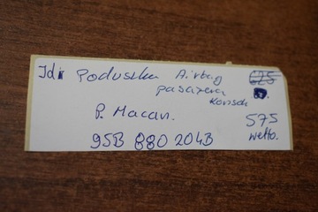 IDEALNI ULOŽENÍ AIRBAG SPOLUJEZDCE KONZOLA PORSCHE MACAN 1