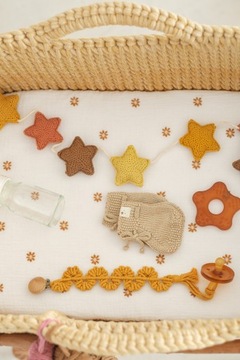 Корзина Моисей - Like Моисей - Подсолнух, Желтый + плетеная подставка