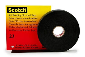 SCOTCH 23 19X9.15 TAŚMA IZOLACYJNA SAMOWULKANIZUJĄCA 19MM 9.15M EPR CZARNA