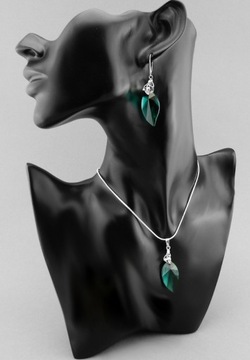 ARSYLION komplet z kryształkami Swarovski Emerald