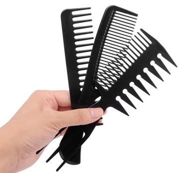 V5 DUŻY ZESTAW GRZEBIENI FRYZJERSKICH GRZEBIEŃ DO WŁOSÓW W ETUI KPL. 10 szt