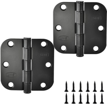ZAWIAS DRZWIOWY MEBLOWY SPLATANY 75x75 mm STALOWY CZARNY MAT - ZESTAW 2 szt