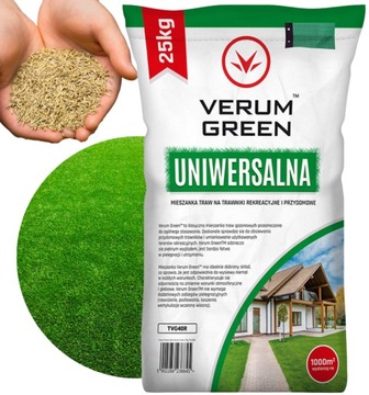 ODPORNA TRAWA UNIWERSALNA NASIONA na trawnik SZYBKO ZAGĘSZCZAJĄCA 25kg