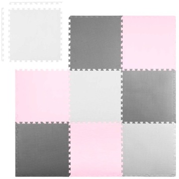 КОВРИК ИЗ ПЕНЫ ЭВА БОЛЬШОЙ ПАЗЛ 180x180x 1см 9шт EM1003RBS