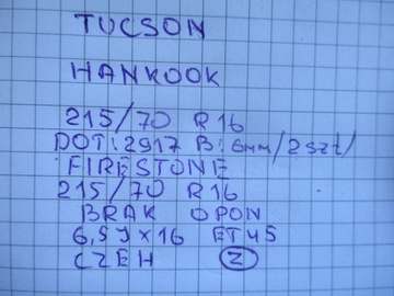 Колеса диски шины HYUNDAI TUCSON R16 17 лет