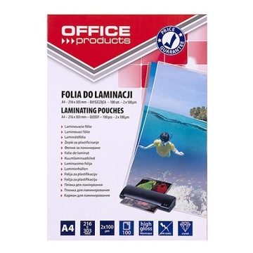 Folia do laminowania A4/100 100 mic OFFICE błyszcząca