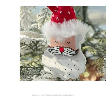 2 x Pończochy Świąteczne, Pluszowe Rękawiczki, Wisiorek Z Ozdobą Choinkową