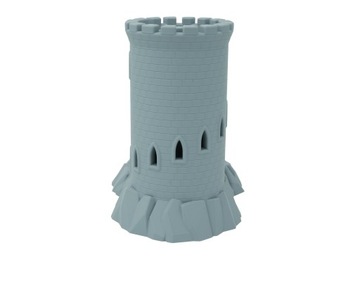 Замок в скалах, башня для игральных костей - Башня для игральных костей, светло-серая