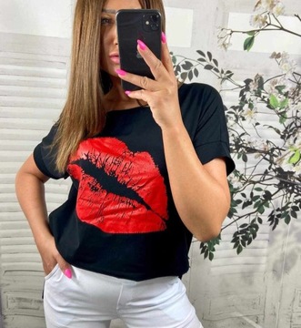 B1022 БЛУЗКА С АСИММЕТРИЧНЫМ ПРИНТОМ, ЧЕРНАЯ, размер 54 (7XL)