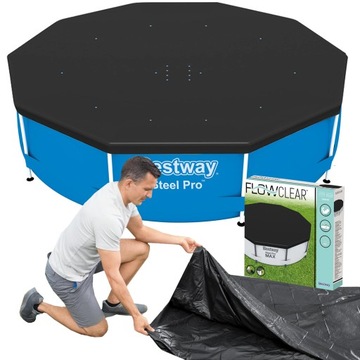 PRZYKRYCIE PLANDEKA POKRYWA NA BASEN STELAŻOWY 305cm BESTWAY