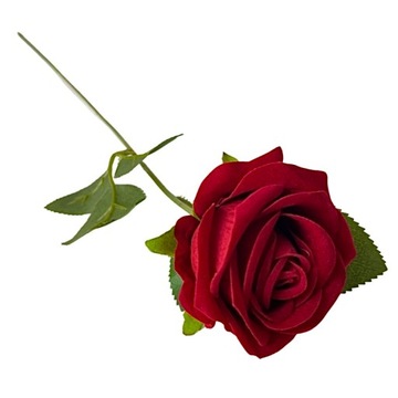 RÓŻA CZERWONA WELUROWA PREMIUM 50cm WALENTYNKI