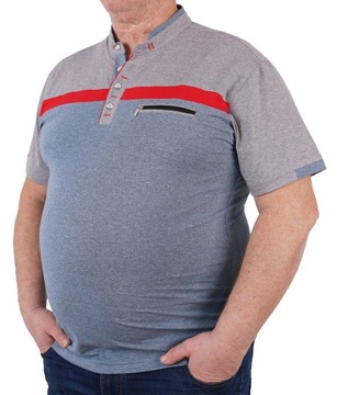 T-SHIRT MĘSKI POLO DUŻY KOSZULKA KOŁNIERZYK 3XL