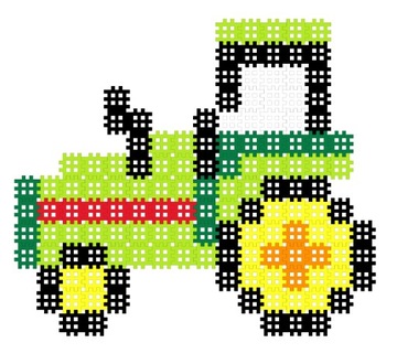 Micro Waffle Mini Wafle Traktor 150 elementów