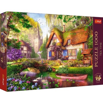 Puzzle Premium Plus Quality 1000 el. Tea Time: Urocza chatka w lesie 10804
