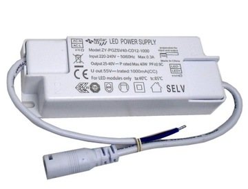 Zasilacz LED Driver 40w 1000mA 25-40v do paneli led
